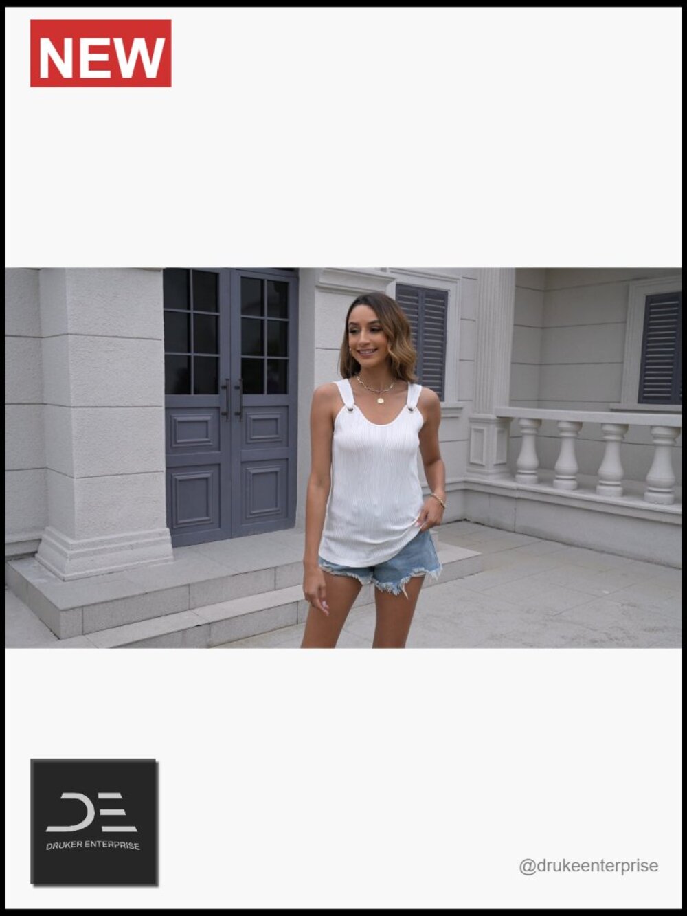 Women's Lace Sleeveless Tank Top V-Neck Spaghetti Strap Summer Tunic - Picture 7 of 7